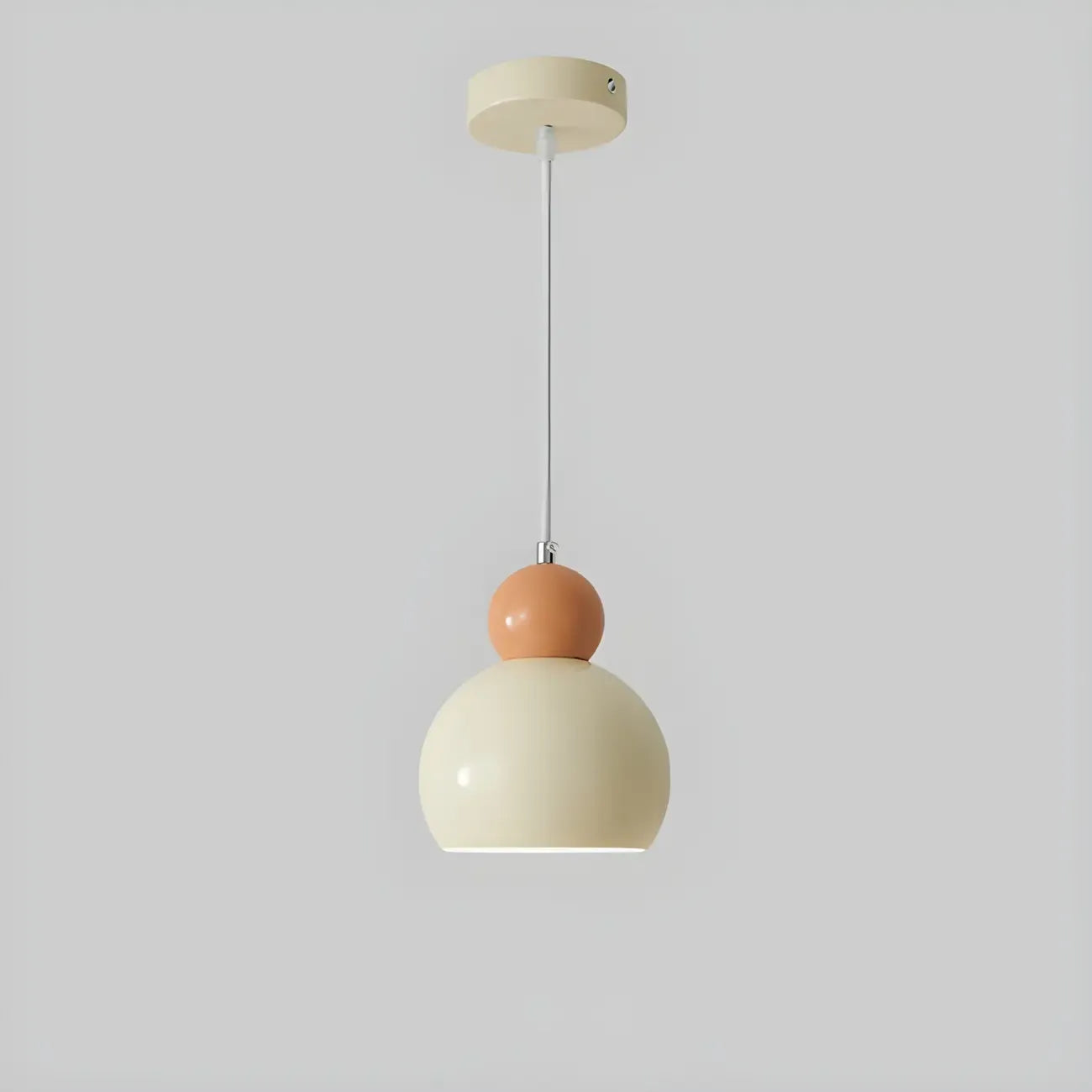 Modern Beaded White Glass 3 Light Pendant Light