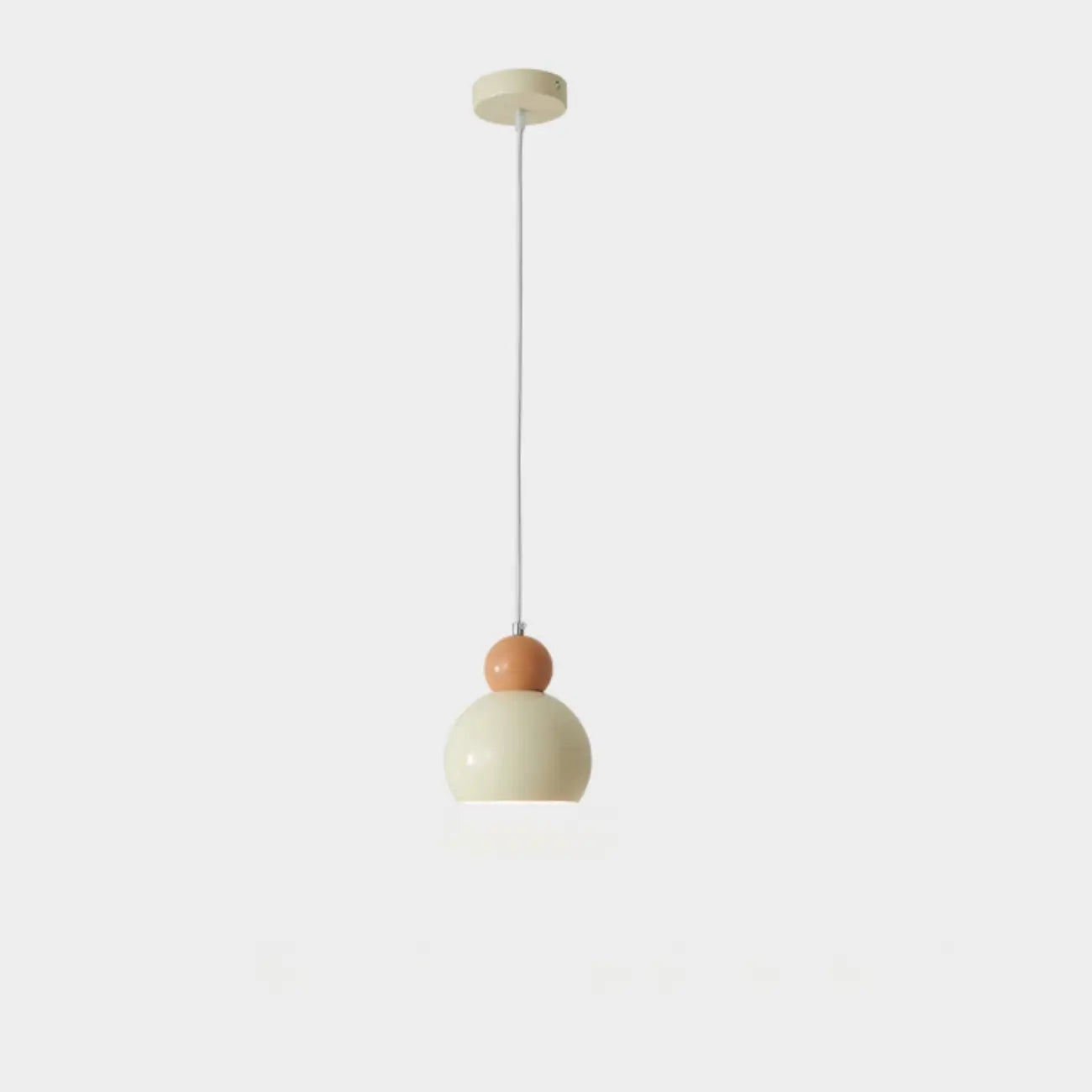 Modern Beaded White Glass 3 Light Pendant Light