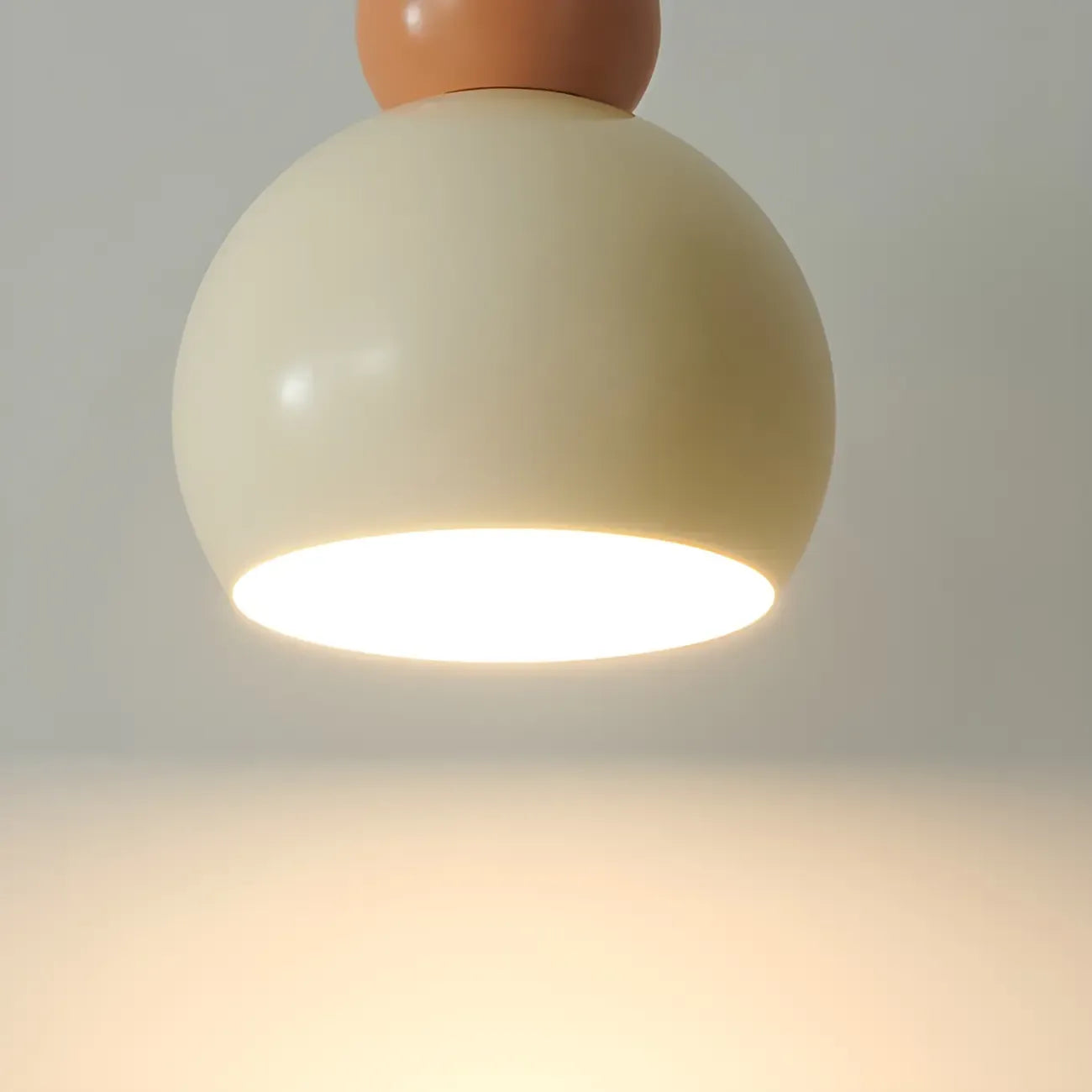 Modern Beaded White Glass 3 Light Pendant Light