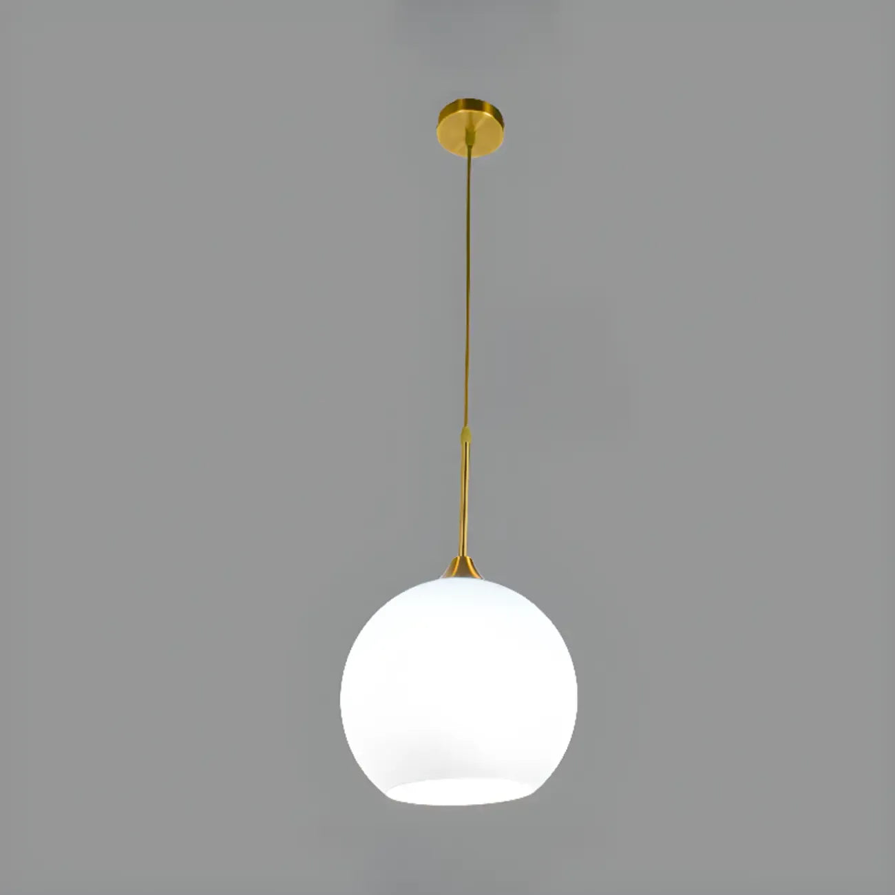 Nordic Milky Glass Globe Hanging LED Lamp for Restaurant