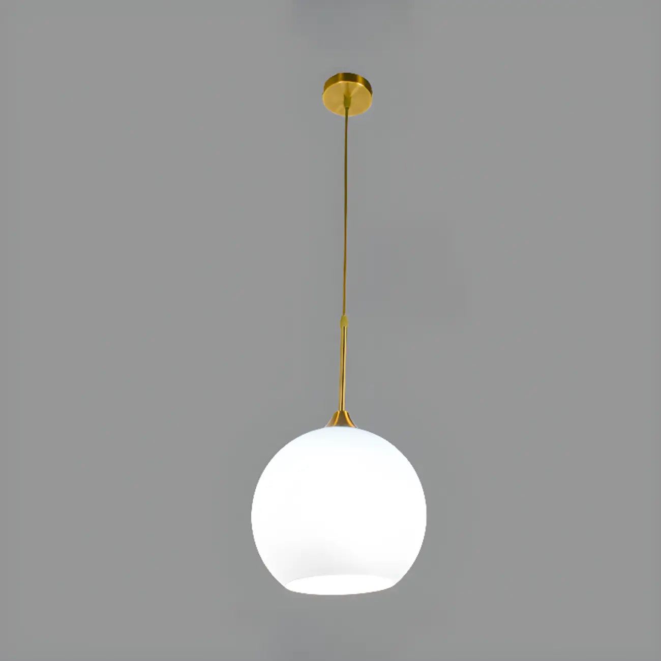 Nordic Milky Glass Globe Hanging LED Lamp for Restaurant