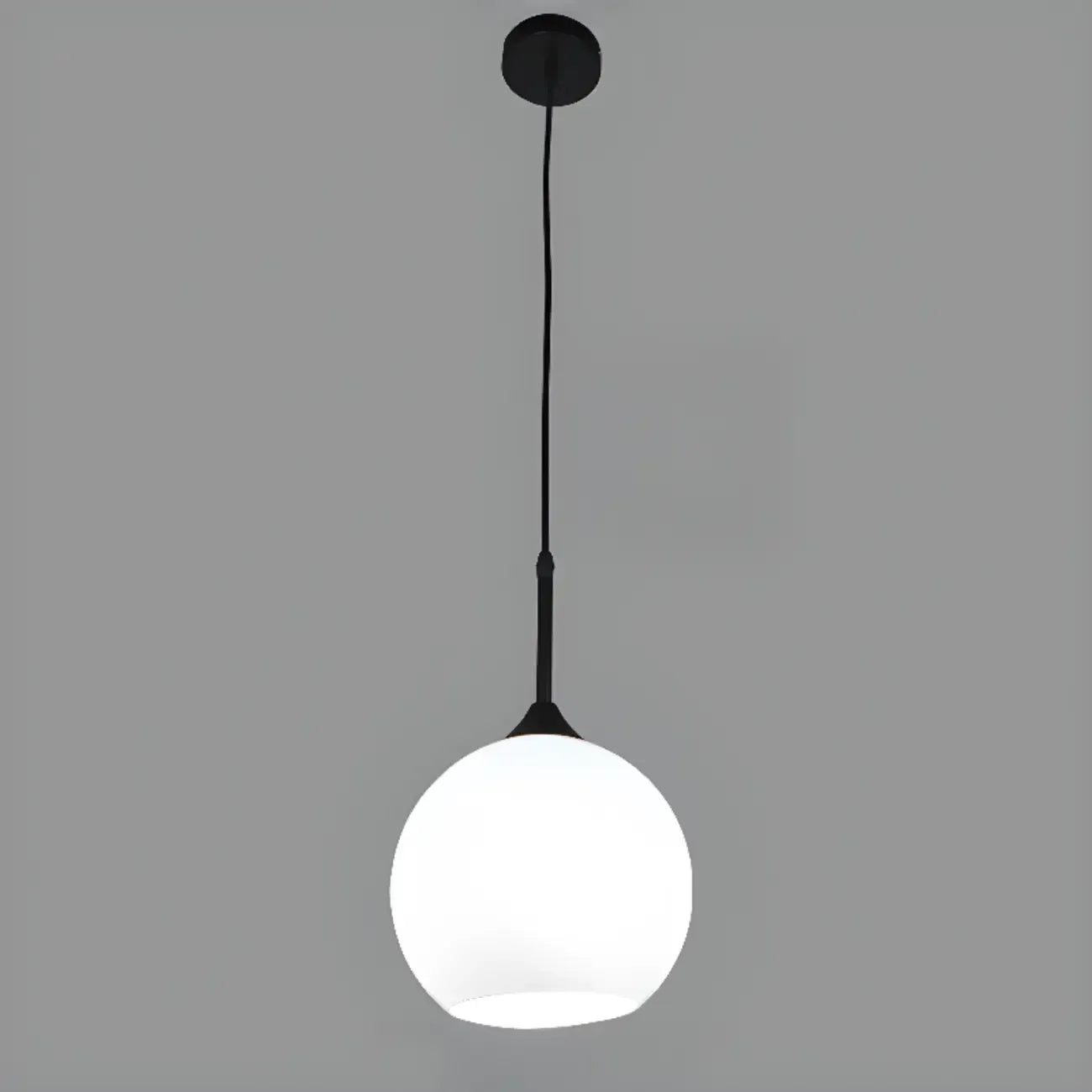 Nordic Milky Glass Globe Hanging LED Lamp for Restaurant