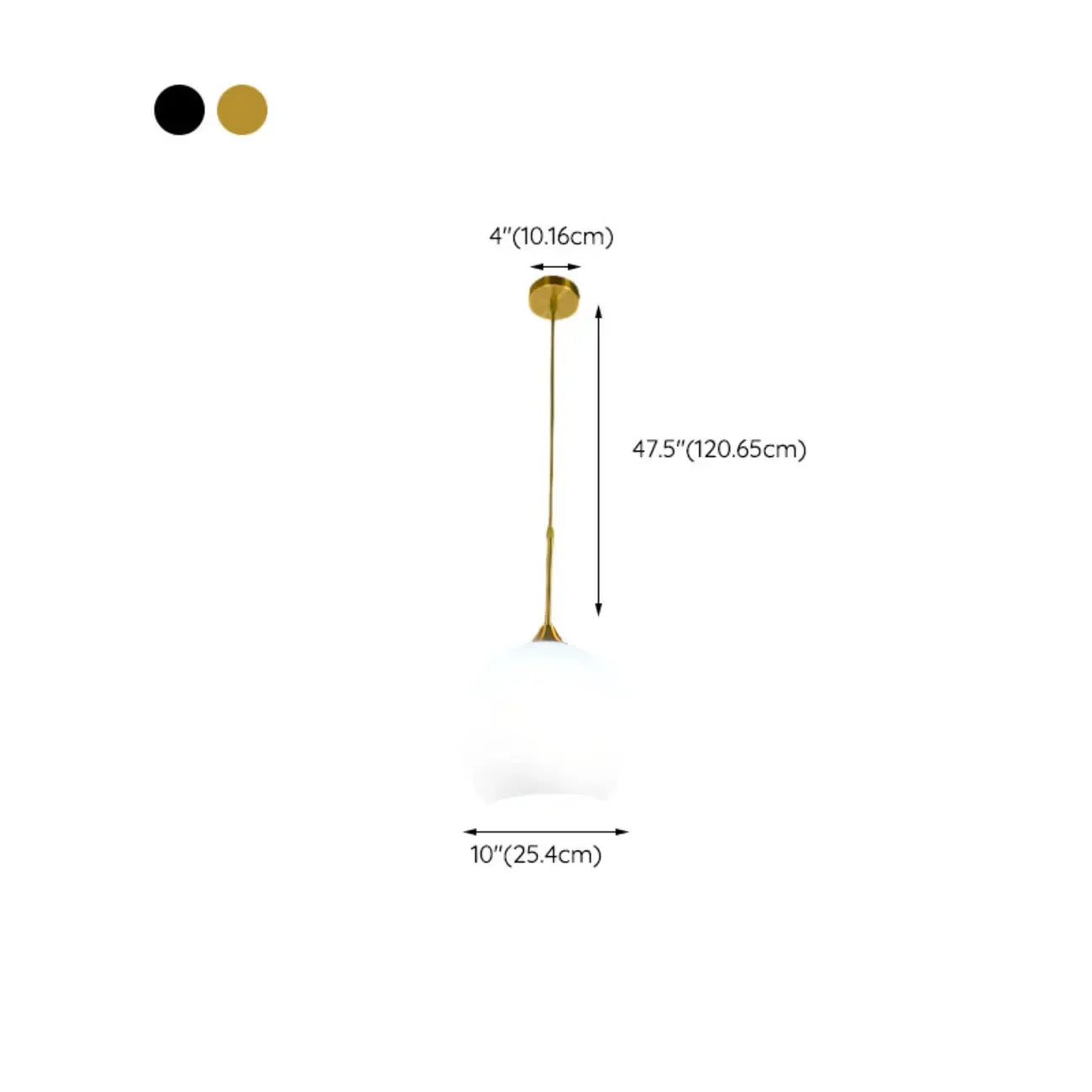 Nordic Milky Glass Globe Hanging LED Lamp for Restaurant