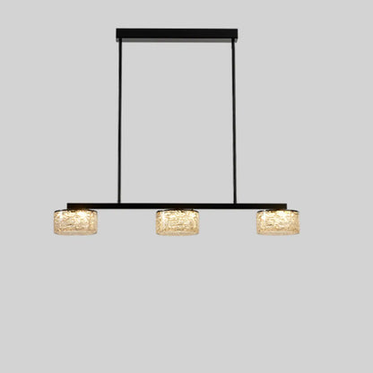 Gold Metal Island Lighting with Remote Control Stepless Dimming