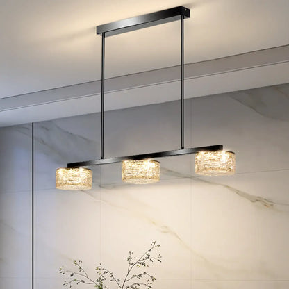 Gold Metal Island Lighting with Remote Control Stepless Dimming