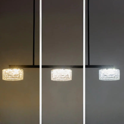 Gold Metal Island Lighting with Remote Control Stepless Dimming