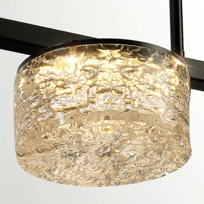 Gold Metal Island Lighting with Remote Control Stepless Dimming