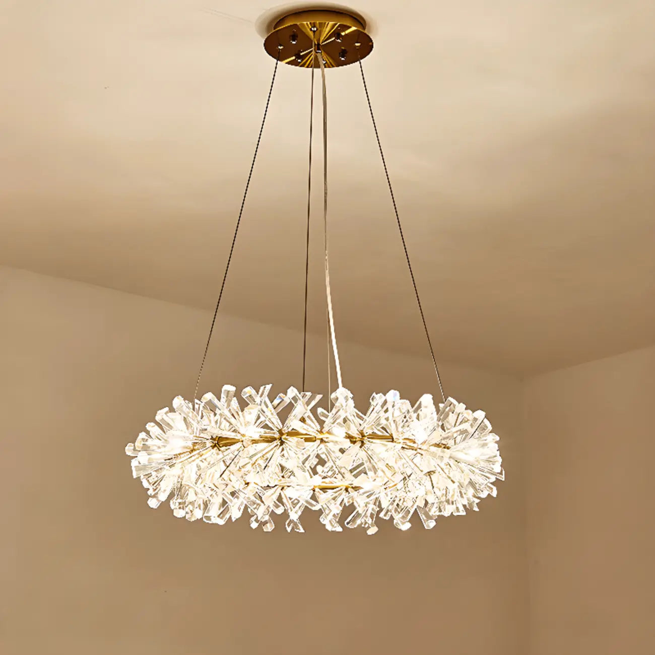Modern Gold Crystal Garland Ambient Chandeliers