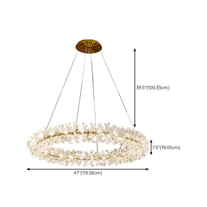 Modern Gold Crystal Garland Ambient Chandeliers