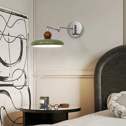 Indoor Swing Arm Wall Light with Metal Finish