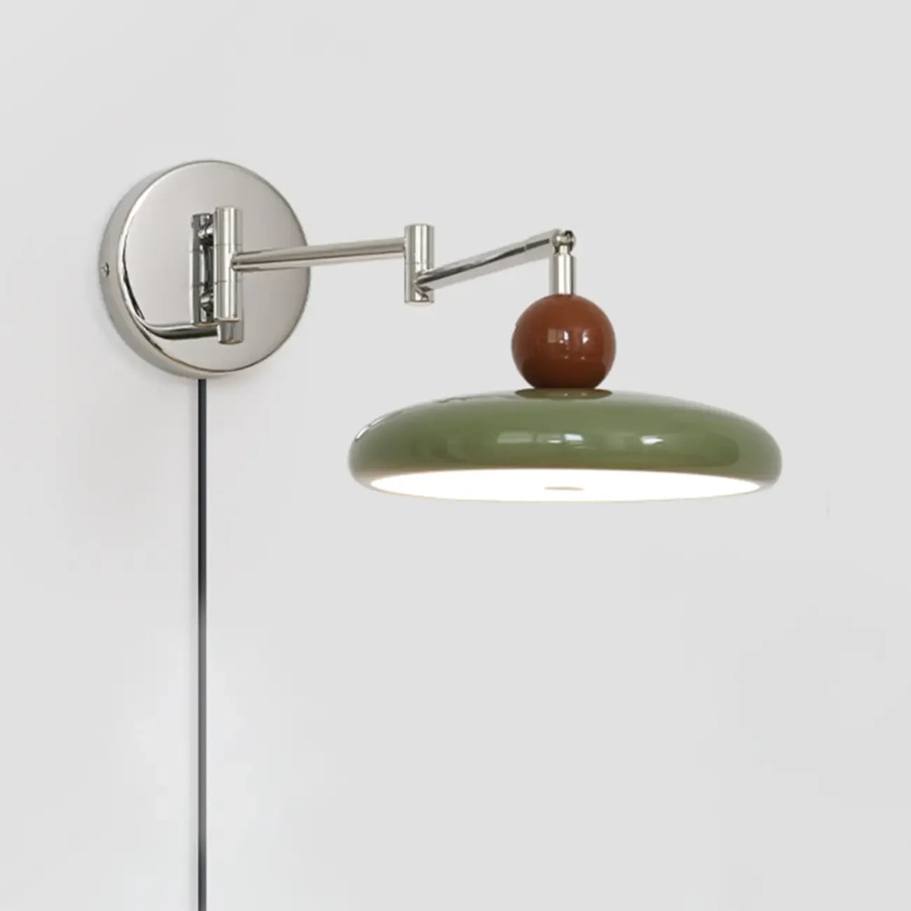 Indoor Swing Arm Wall Light with Metal Finish