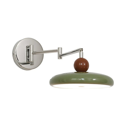 Indoor Swing Arm Wall Light with Metal Finish