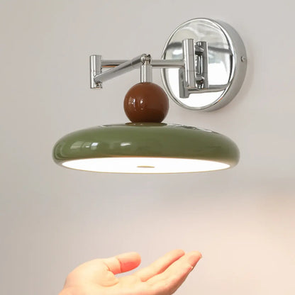 Indoor Swing Arm Wall Light with Metal Finish