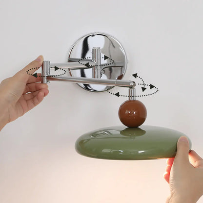Indoor Swing Arm Wall Light with Metal Finish