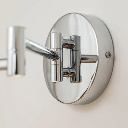 Indoor Swing Arm Wall Light with Metal Finish