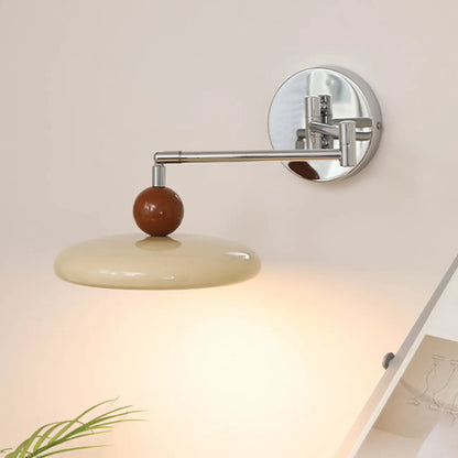 Indoor Swing Arm Wall Light with Metal Finish