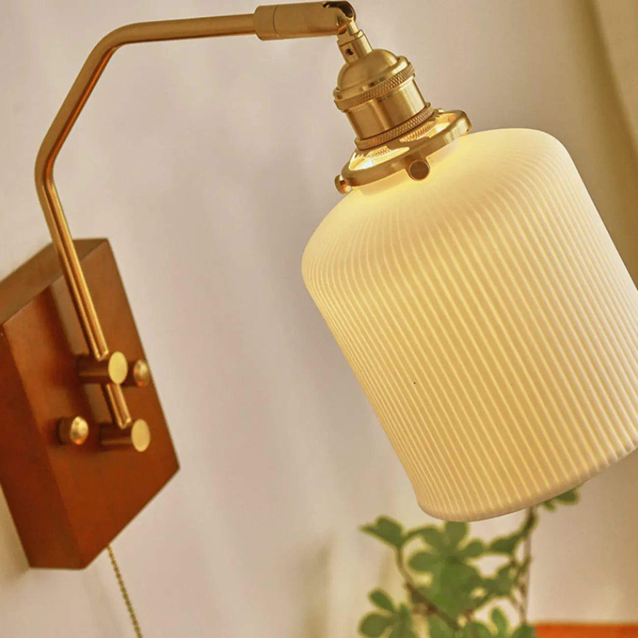 Vintage Cylinder Indoor Wall Light with Ceramics Shade