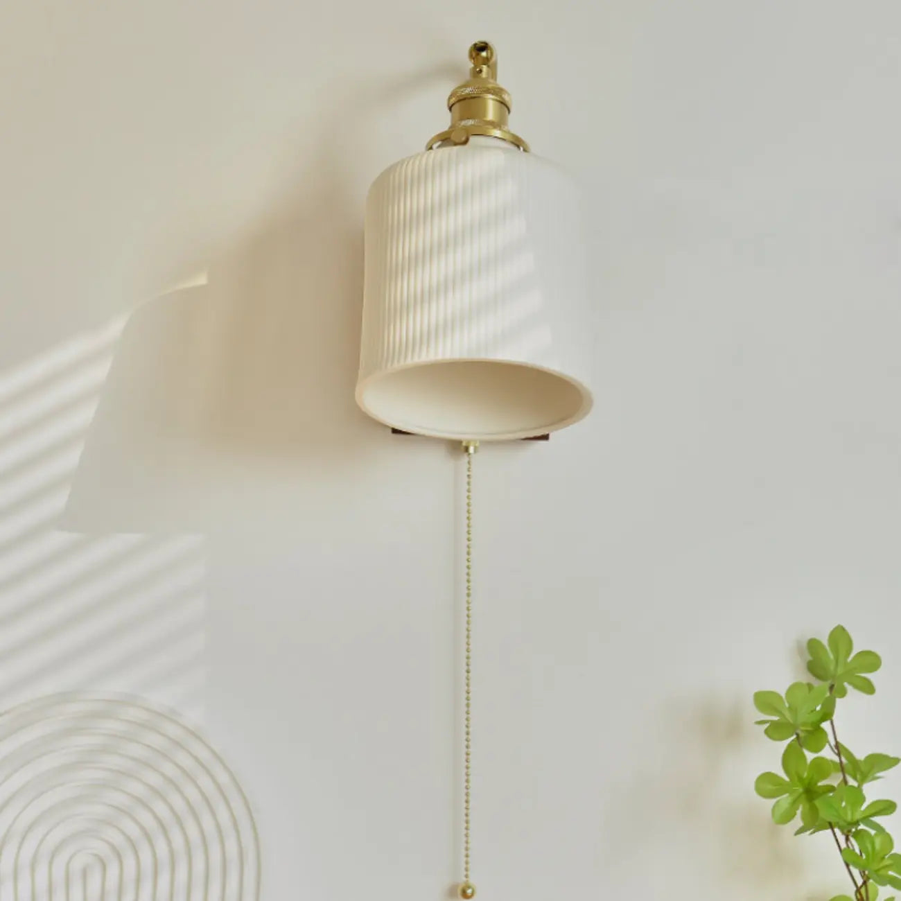 Vintage Cylinder Indoor Wall Light with Ceramics Shade