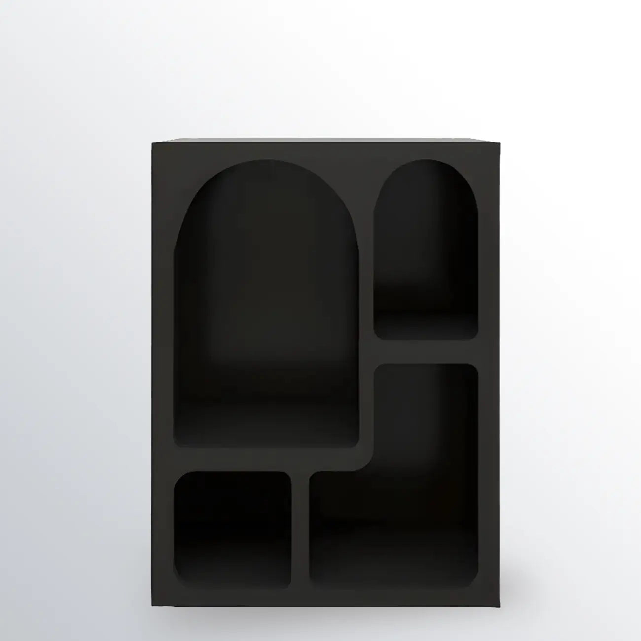 Modish Wooden Cabinets for Living Room with Exterior Shelf