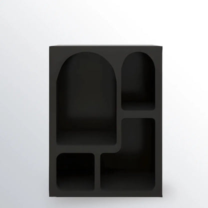 Modish Wooden Cabinets for Living Room with Exterior Shelf