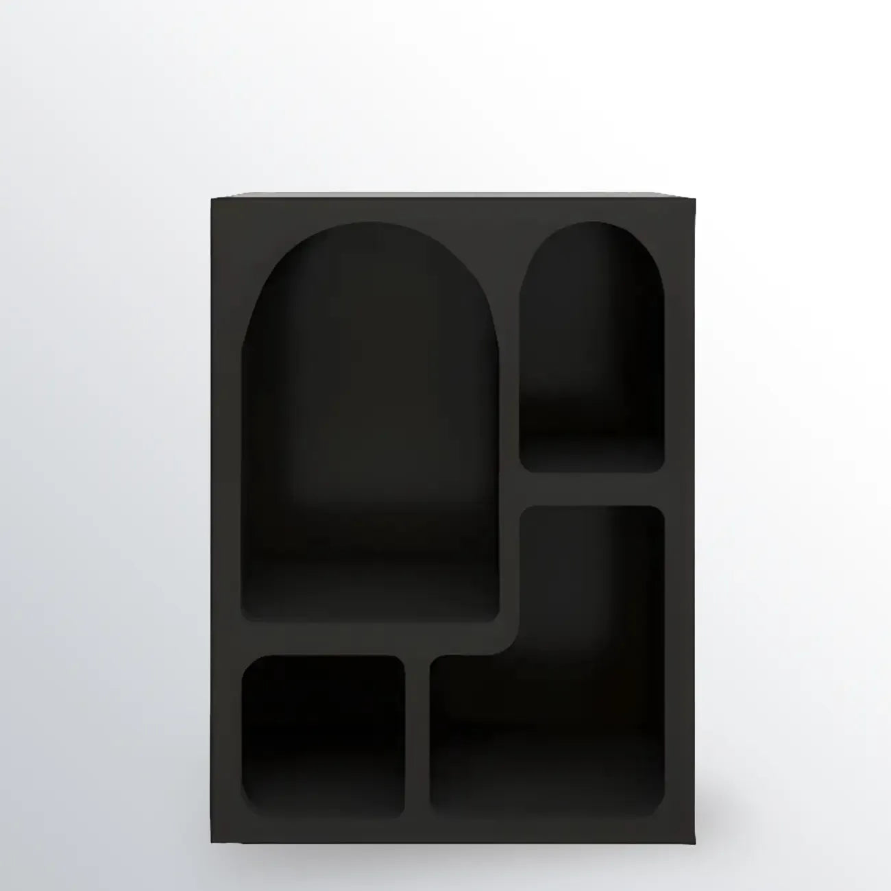 Modish Wooden Cabinets for Living Room with Exterior Shelf