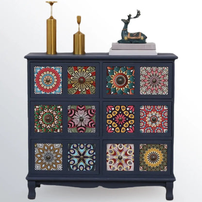Mid-Century Modern Cabinet with Decorative patterns for Home