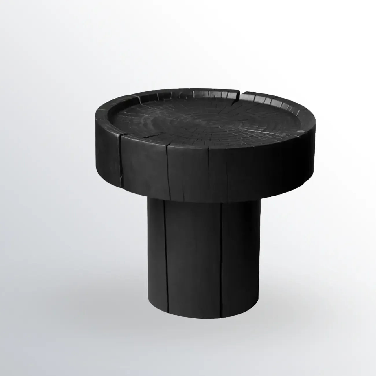 Modern Minimalist Wood Black Coffee Table with Tray Top