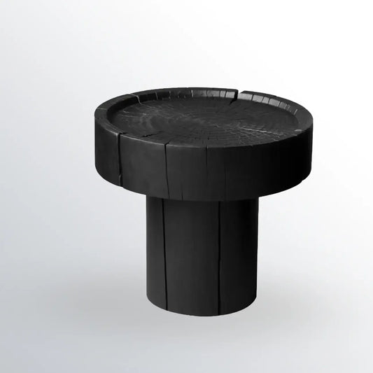 Modern Minimalist Wood Black Coffee Table with Tray Top