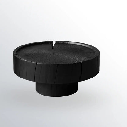Modern Minimalist Wood Black Coffee Table with Tray Top