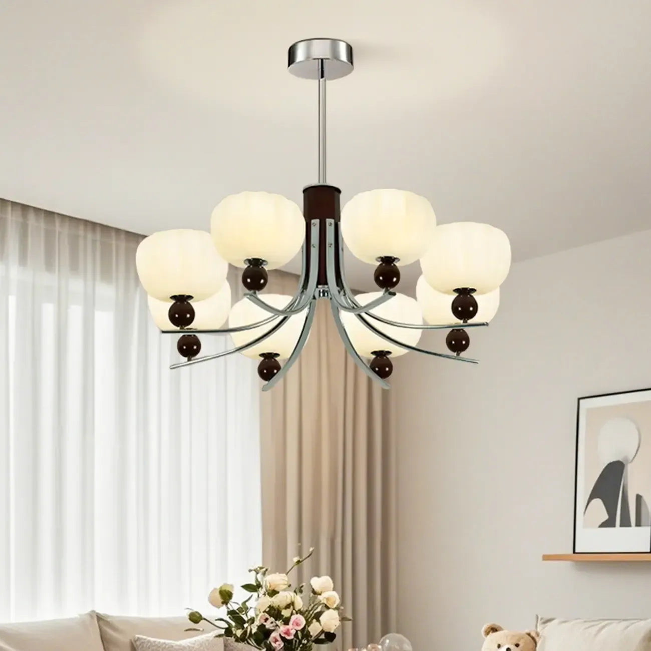 Modern Metal LED Chandelier for Living Room Decor