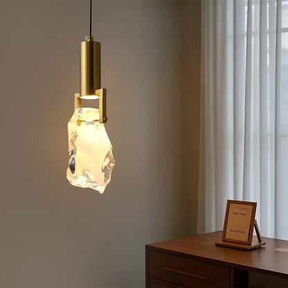 Modern Crystal Textured Pendant Light for Living Room