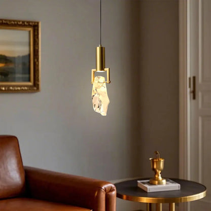Modern Crystal Textured Pendant Light for Living Room