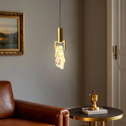 Modern Crystal Textured Pendant Light for Living Room