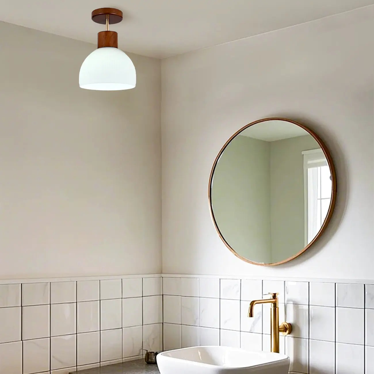 Modern Bowl LED Semi Flush Ceiling Light for Living Space