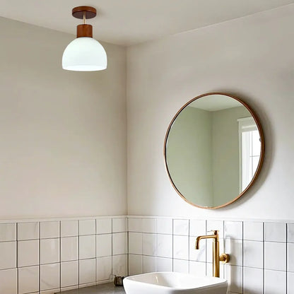 Modern Bowl LED Semi Flush Ceiling Light for Living Space