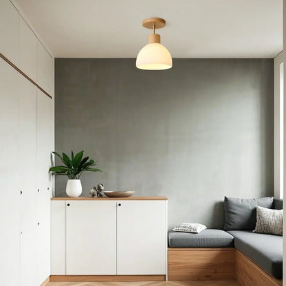 Modern Bowl LED Semi Flush Ceiling Light for Living Space