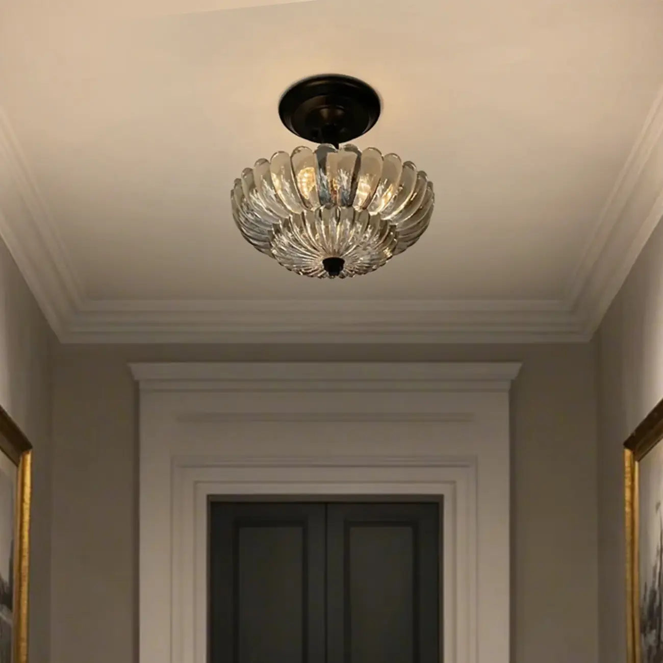 Mini Umbrella-shaped Glass Ceiling Light for Living Room
