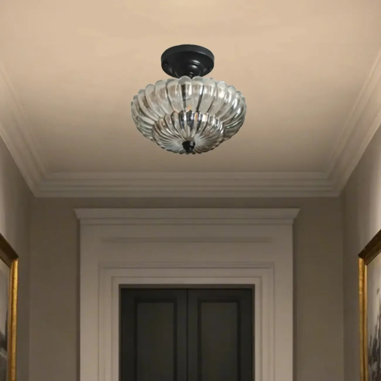 Mini Umbrella-shaped Glass Ceiling Light for Living Room