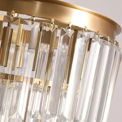 Traditional Gold Crystal Floor Lamp for Living Room