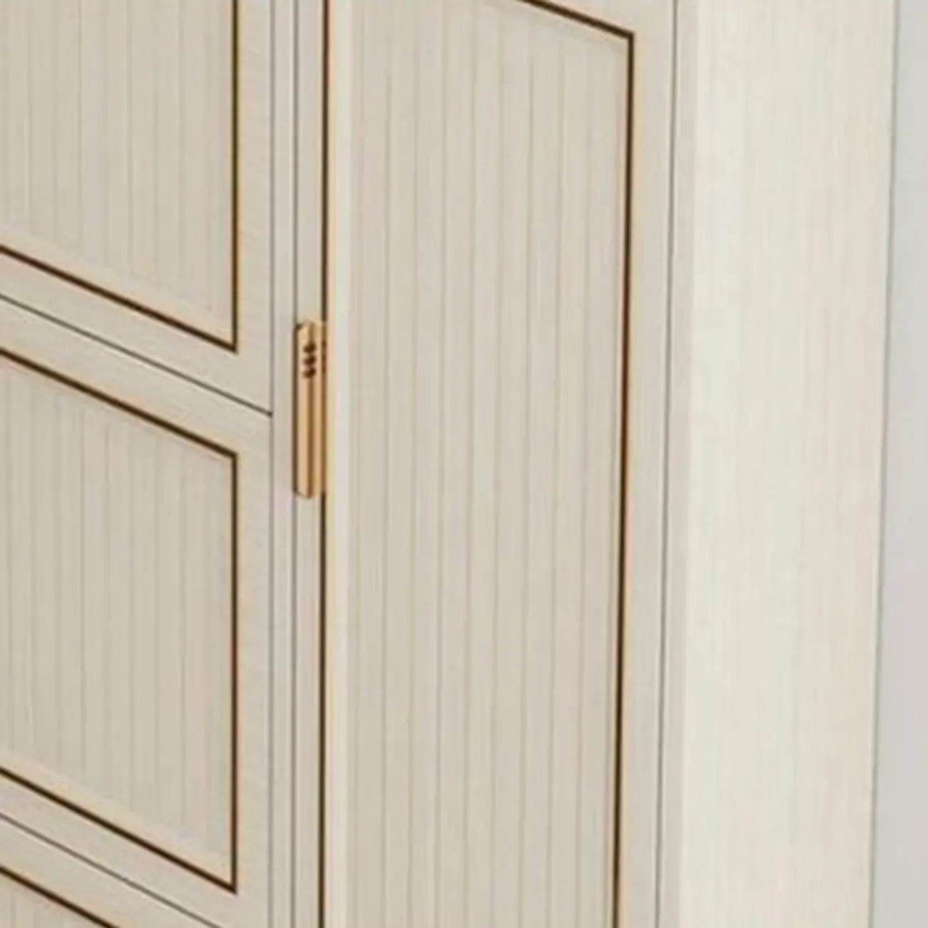 Metal White Drop Front Shoe Cabinet with Textured Panels