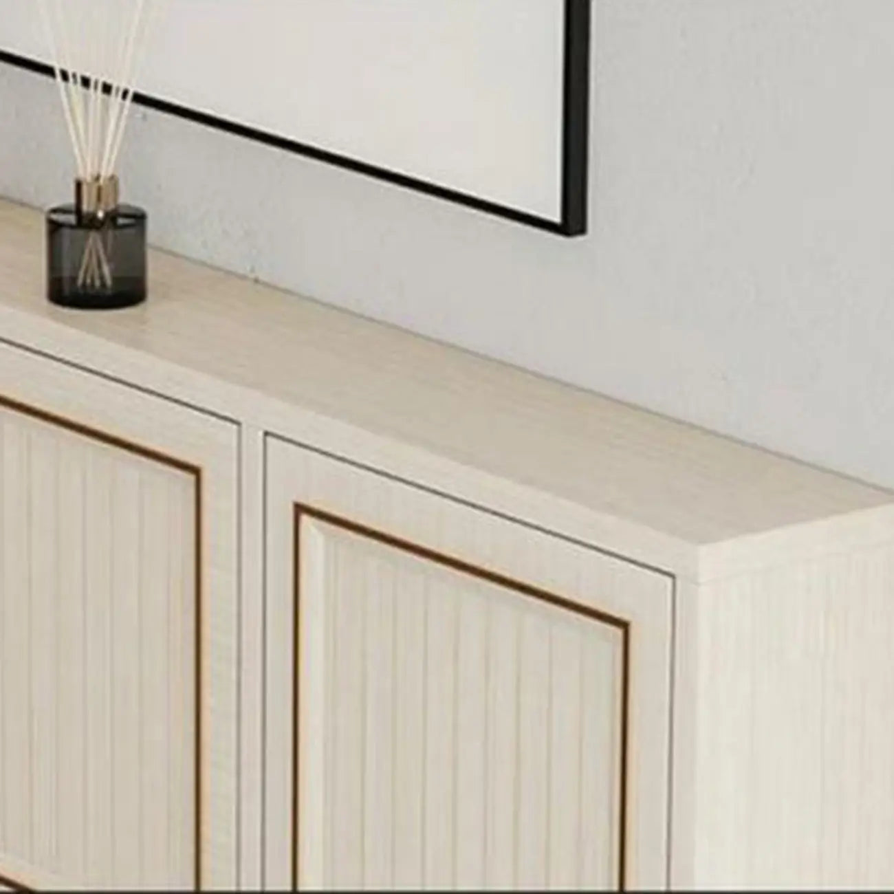Metal White Drop Front Shoe Cabinet with Textured Panels