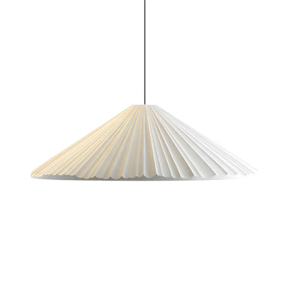 Nordic Pink Ribbed Umbrella Shape Indoor Pendant Light