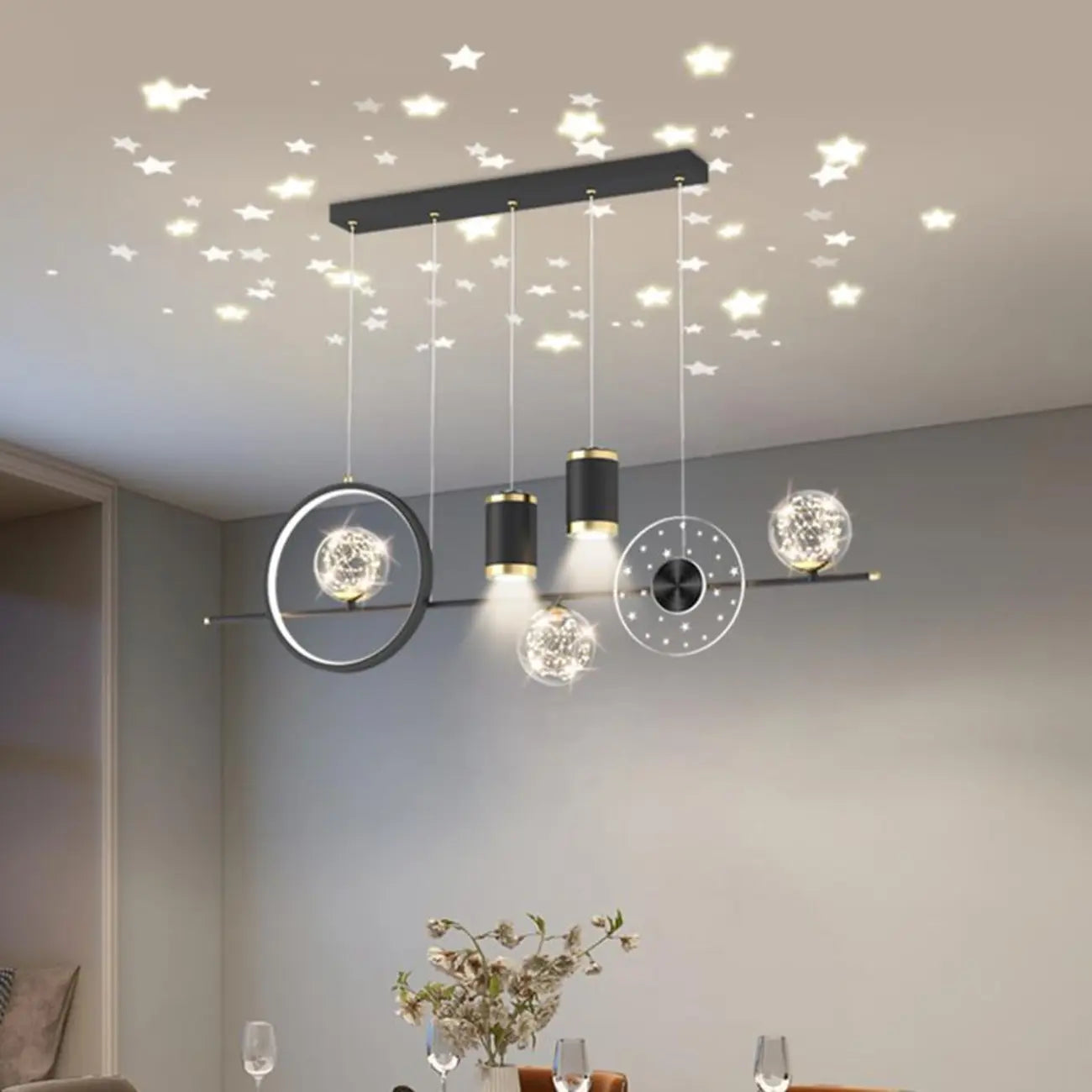 Luxury Adjustable Multi-Light Island Pendant Light