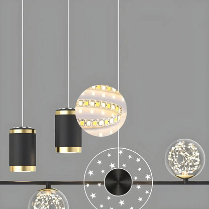 Luxury Adjustable Multi-Light Island Pendant Light