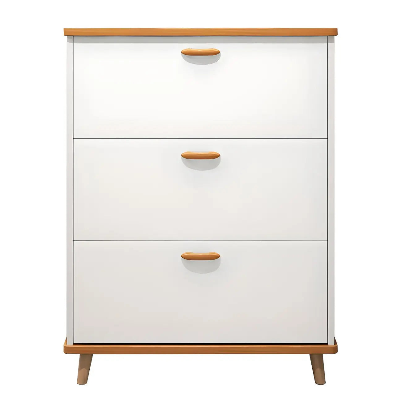 Entryway Vertical Solid Wood Shoe Storage Cabinet