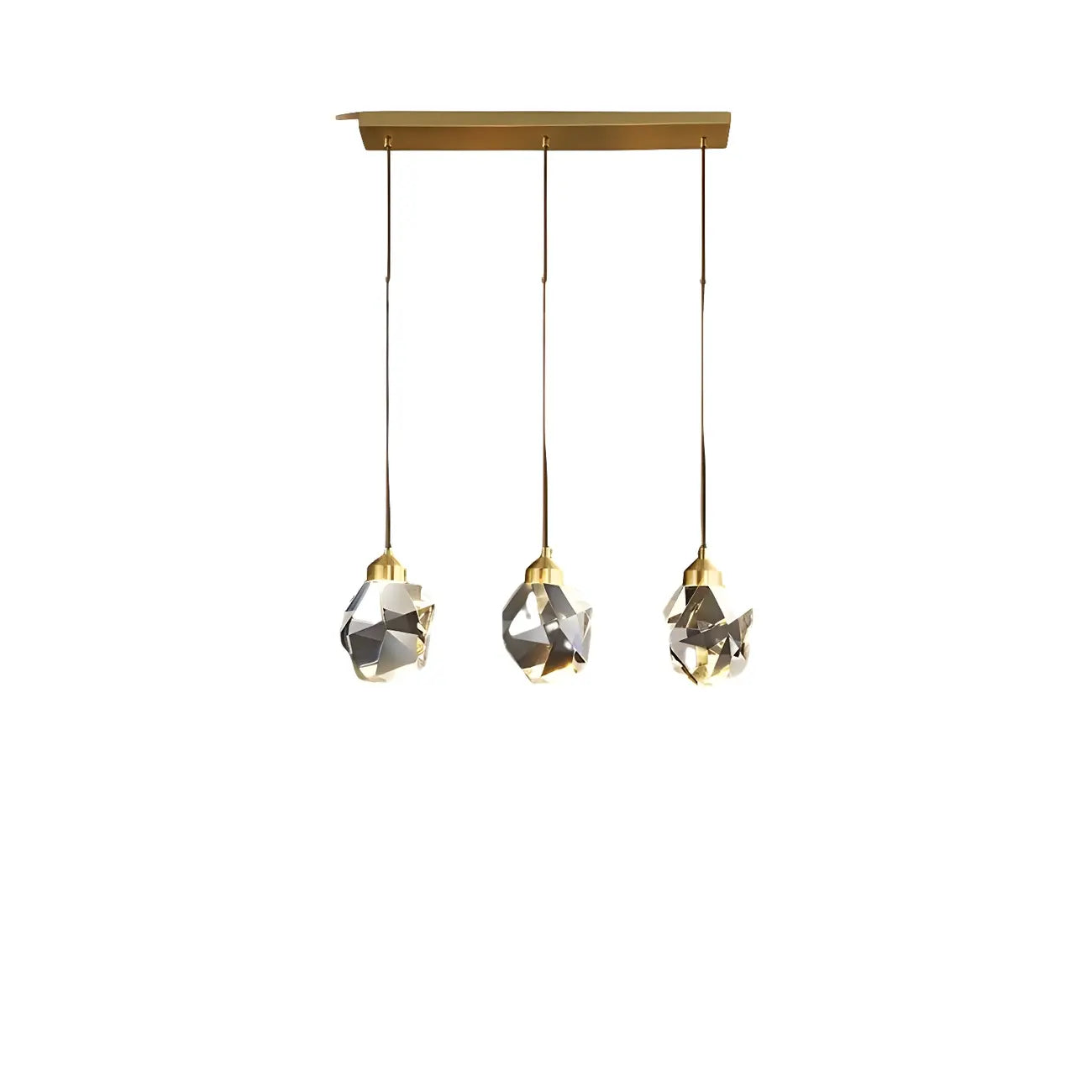 3-Light Modern Crystal Island Pendant Light for Kitchen