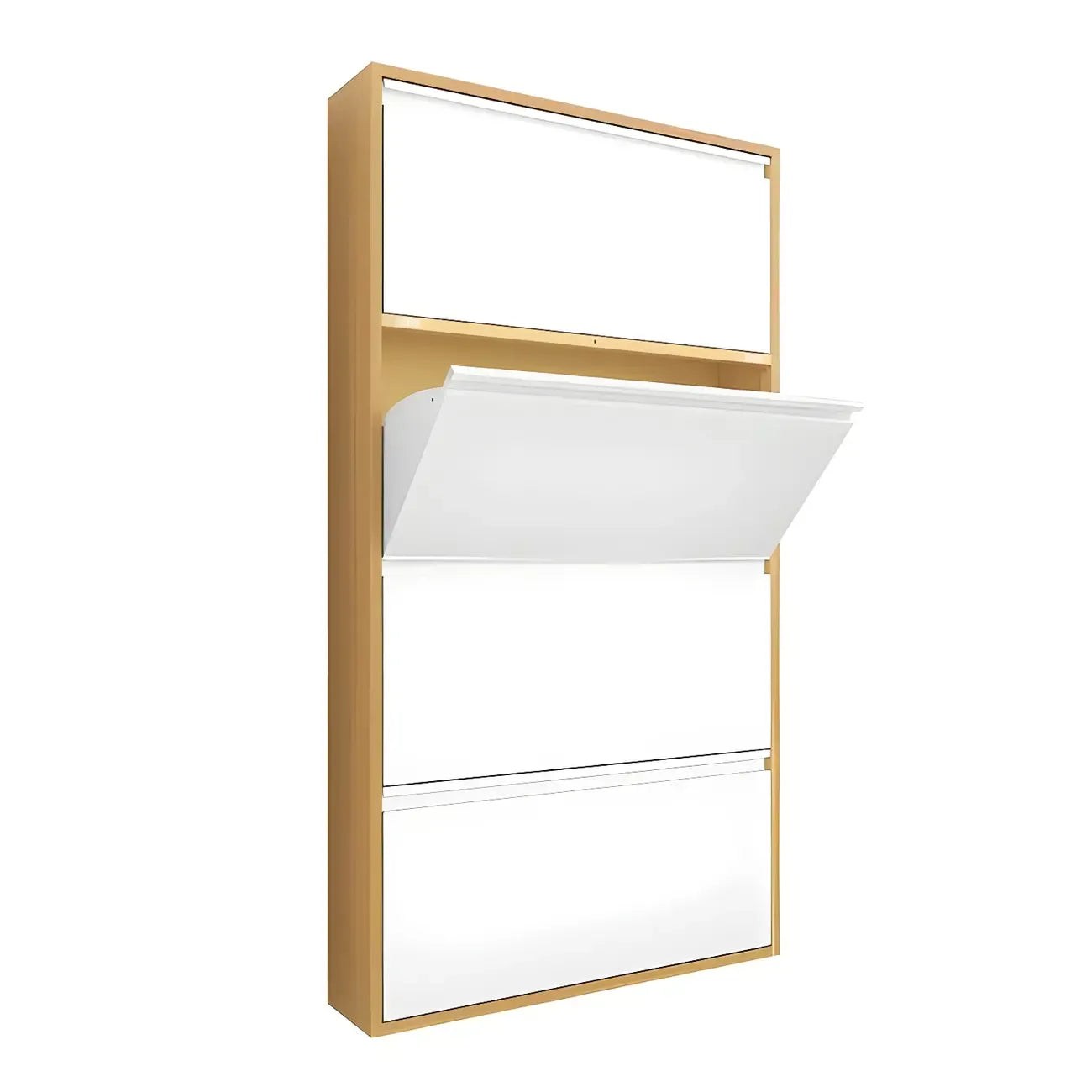 Grey/White Metal Wall Mounted Shoe Storage Cabinet