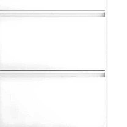 Grey/White Metal Wall Mounted Shoe Storage Cabinet