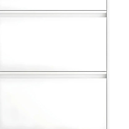 Grey/White Metal Wall Mounted Shoe Storage Cabinet