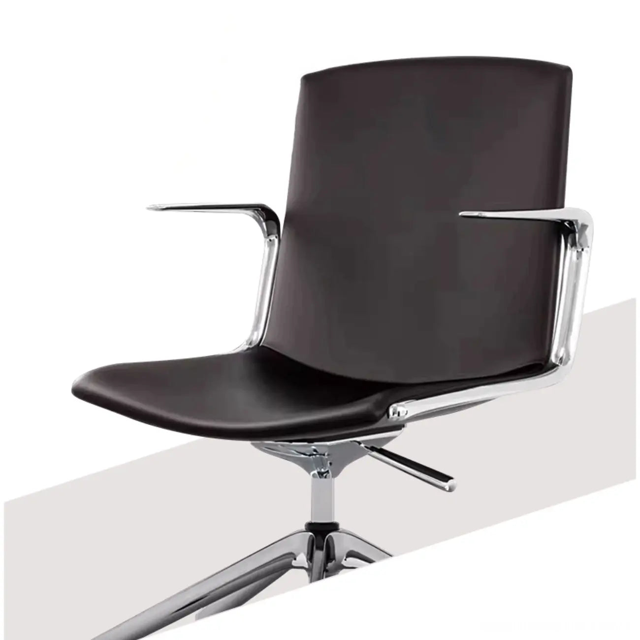 Modern Leather Adjustable Swivel Armrests Office Chair